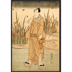 Toyokuni I (1769-1825) acteur fumant une pipe